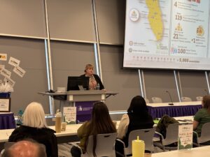 Coke Florida’s Erin Black, VP of Sustainability and Risk Management, shared an overview of the company during the event and its sustainability initiatives. 